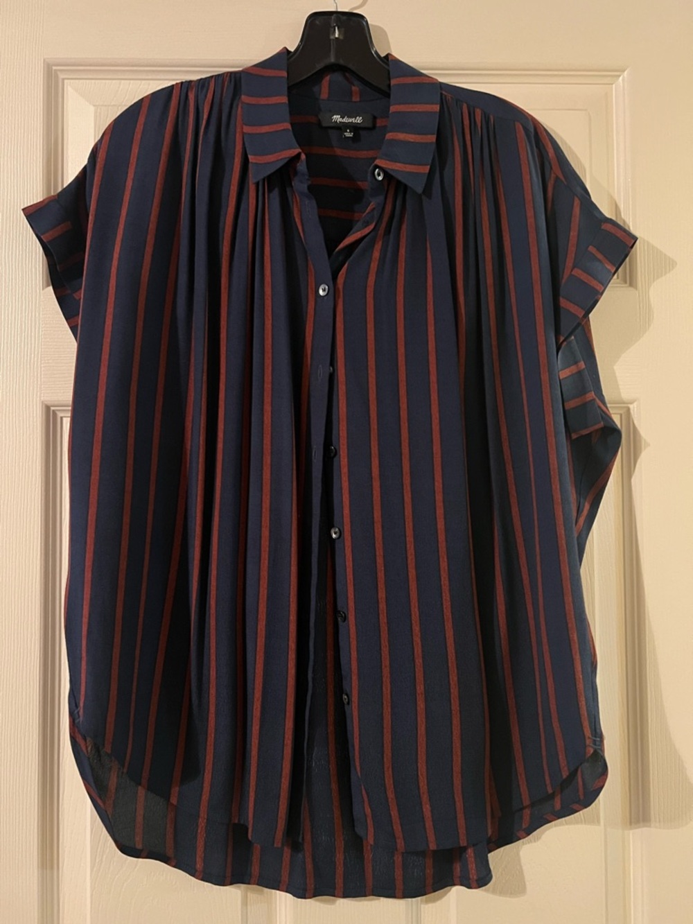 Madewell Central Shirt in Navy Blue Size S - Picture 2 of 7